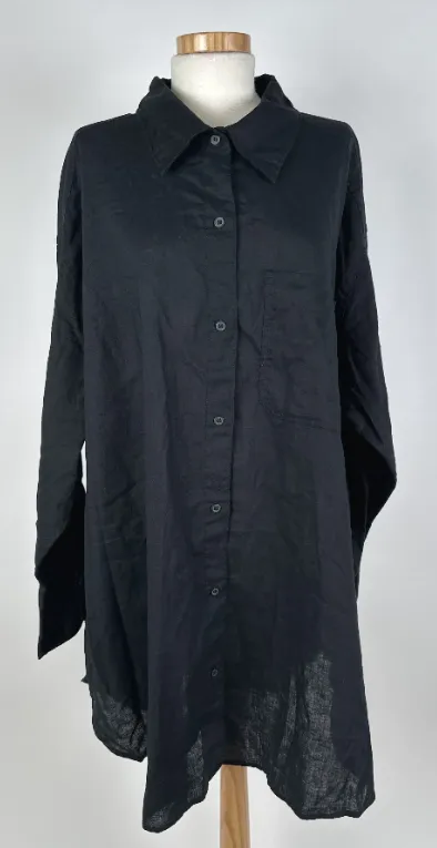 H&M / Linen Blend - Damen Longbluse - Gr. XXL - Bild 1