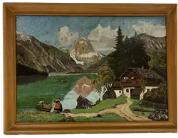 Landschaftsgemälde 78 x 57 Maler unbekannt - Bild 2