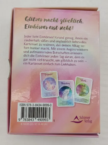 2x Weingläser mit Einhorn Motiv und 44 bunte Tipps zum Glücklichsein – Bild 2