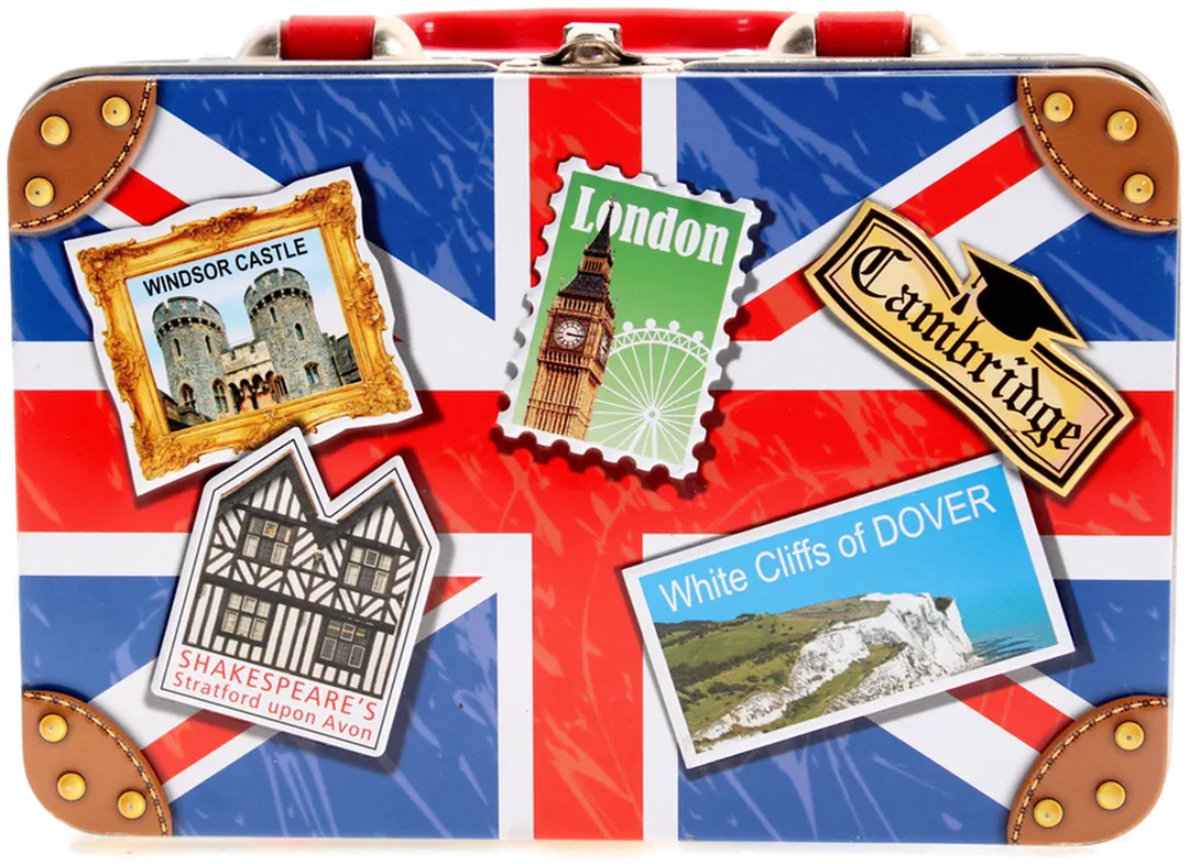 London Kinderkoffer aus Metall | Union Jack Design | Retro Blechkoffer - Bild 1