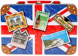 London Kinderkoffer aus Metall | Union Jack Design | Retro Blechkoffer - Bild 1