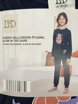 L&D Kinder-Halloween-Pyjama Glow in the Dark #2, blau - Gr- 134/140 – Vorschau 2