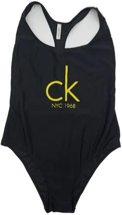 Calvin Klein Badeanzug schwarz mit Logo Gr. M - Bild 3