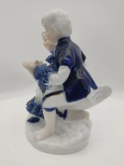 Porzellan Figur Rokoko Paar, Höhe 16 cm - Bild 3