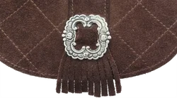 Wildleder Trachtentasche dunkelbraun - Bild 6