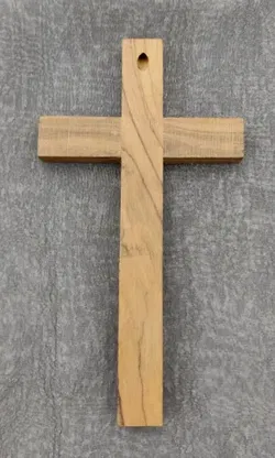 kleines Wandkreuz aus Olivenholz - Bild 2