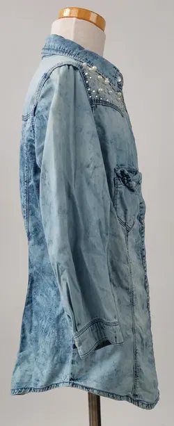 Denim Co Damen Jeansbluse blau - Gr. 34 - Bild 3