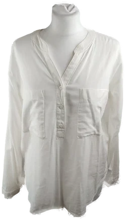 Damenbluse edc by Esprit Weiß aus Viskose | Zeitloser Stil