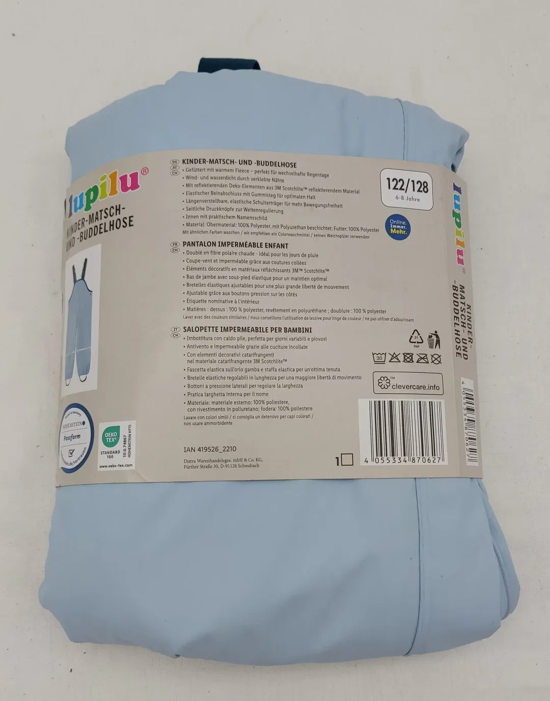 Lupilu - Kinder Matsch- und Buddelhose Gr. 122/128 – Bild 2