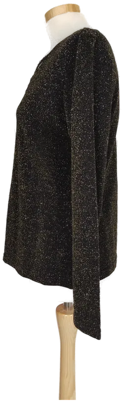 Damen T-Shirt schwarz/gold aus Lurex - XL/42 - Bild 3