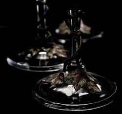 Finest Pewterware Weingläser mit Zinn-Weinlaubfuß, 6er-Set - Bild 3