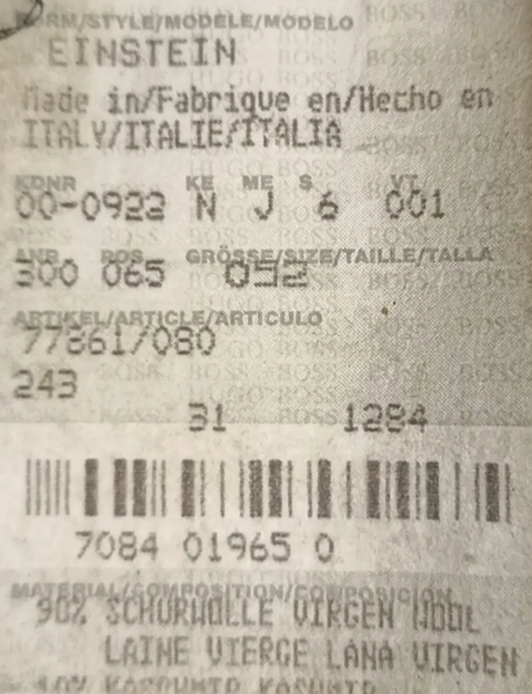 Hugo Boss Ing. Loro Piana & C. Herrenblazer gemustert Gr. 52 – Bild 4