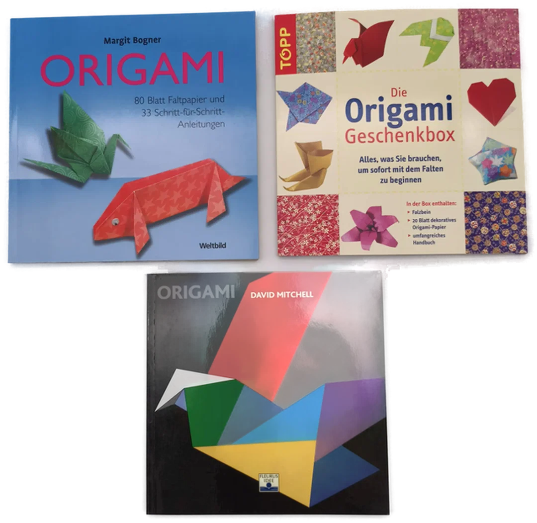 3 Stk. Origami Bücher, Basteln – Bild 1