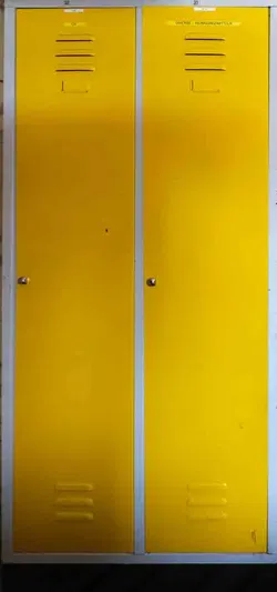 Schrank Spind aus Metall, gelb – Werkstatt Spind 2-türig 83x50x180 cm - Bild 2