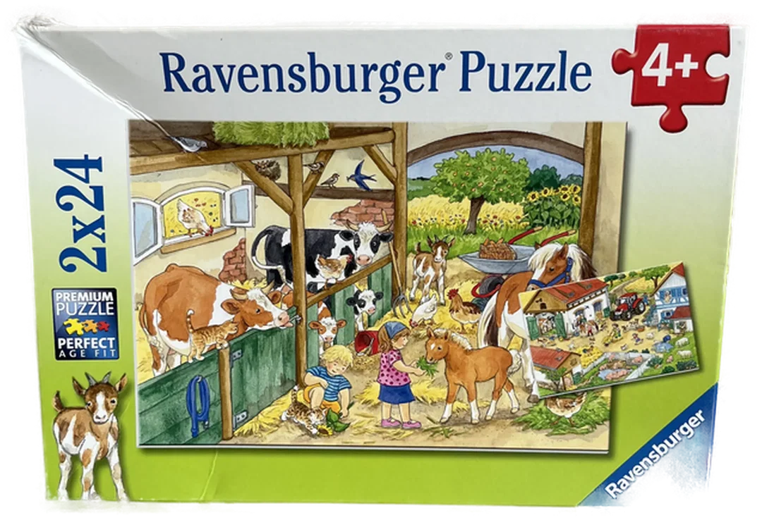 RAVENSBURGER Puzzle Fröhliches Landleben 2x24 ab 4 Jahre – Bild 1