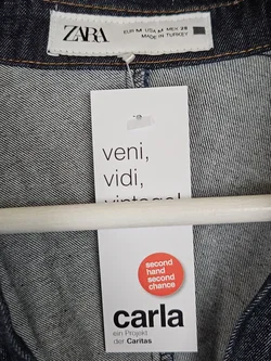 ZARA Damen Jeanskleid, marine - Gr. S - Bild 4