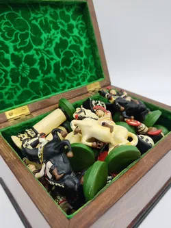 Römisches Vintage Schachset aus Metall - Bild 9