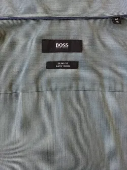 Hugo Boss Herren Hemd, blau/weiß - Gr. M  - Bild 4