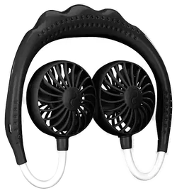 InFactory Mobiler Akku-Doppelventilator VT-105 – zum Umhängen, 3 Geschwindigkeitsstufen - Bild 2