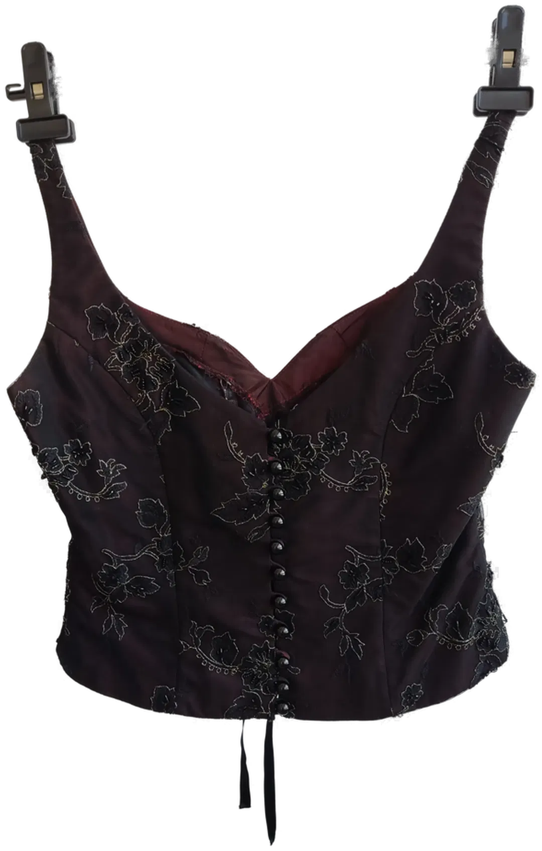 Zweiteiler Rock & Korsett, weinrot - Gr. M - Bild 1