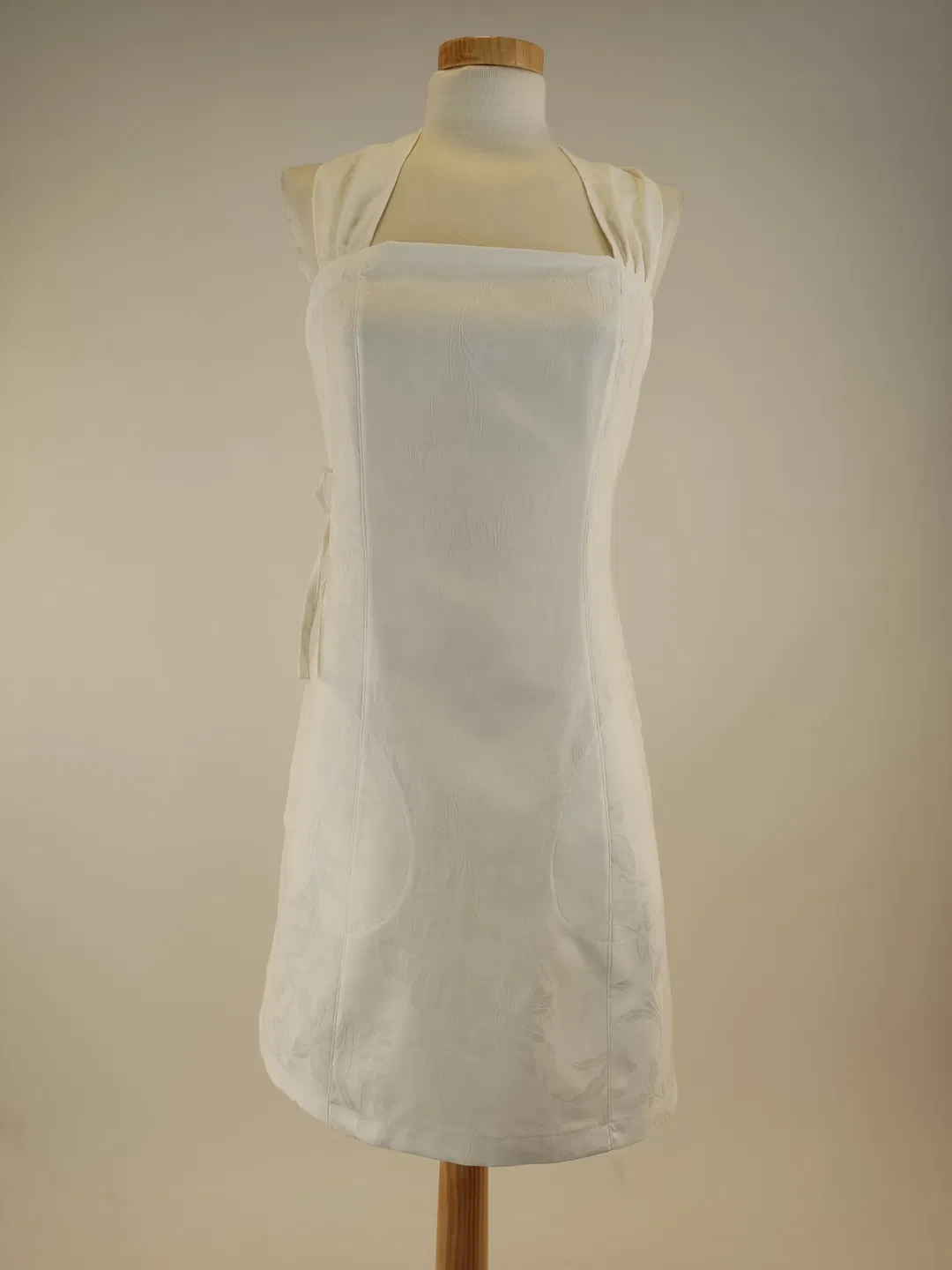Kochschürze Stoff weiß, Größe: 36-38 - Bild 4
