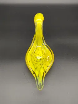 Handgemachte Glasfigur im Murano-Stil / leuchtendes Gelb - Bild 3