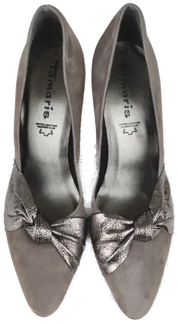 Tamaris Damen Pumps Veloursleder, grau - Gr. 40 - Bild 4