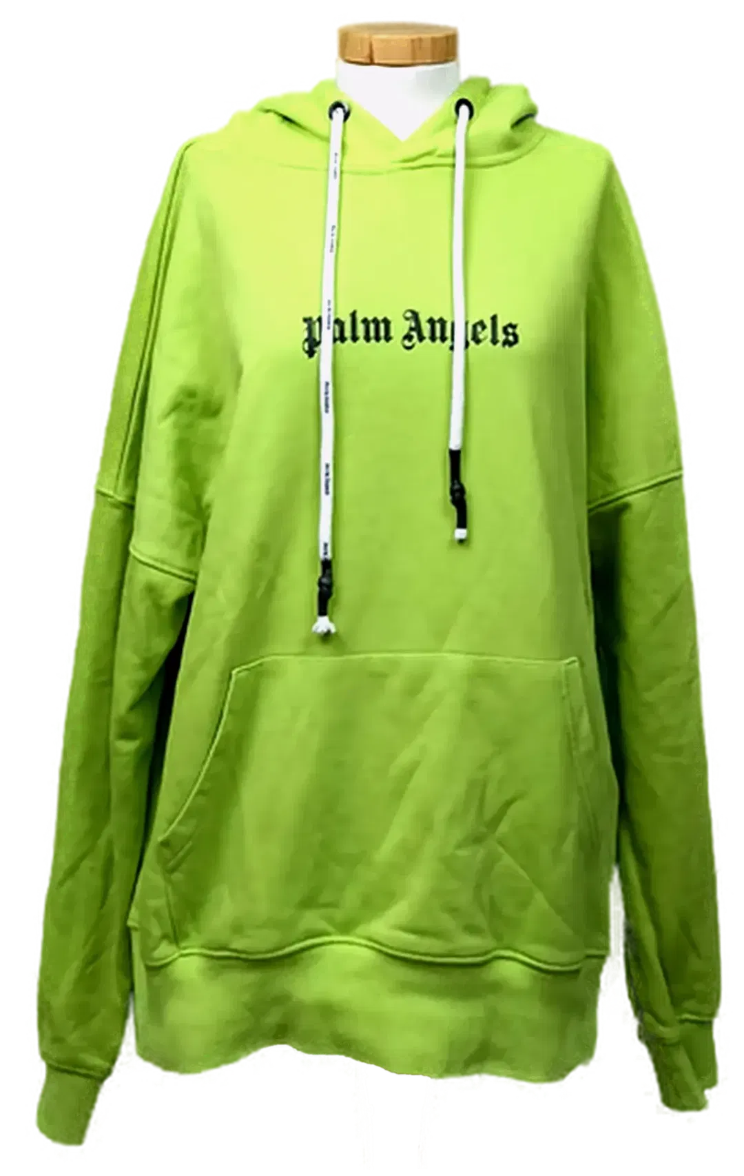 Palm Angels Unisex Hoodie mit Logo neongrün Gr. XL - Bild 4