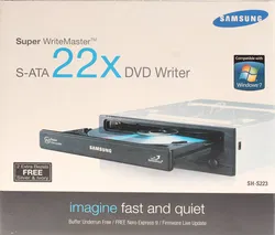 Samsung Super WriteMaster SH-S223C DVD Writer – 22x S-ATA Brenner, intern, Schwarz - Bild 1