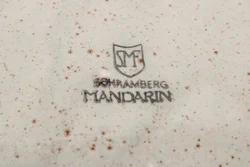 Schramberg Keramik SMF „Mandarin“ | 4 Fleischteller | Vintage | Obst-Dekor | 1970er Jahre  - Bild 2