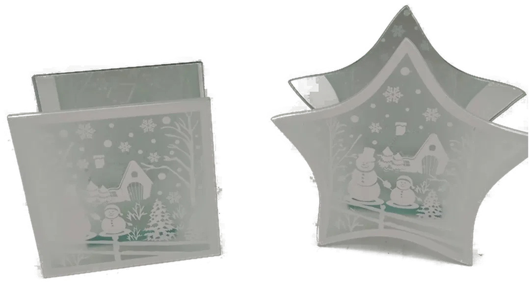 Teelichthalter mit Weihnachtsmotiv - Bild 1