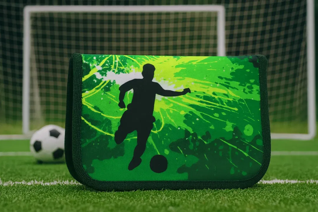 Schüler-Etui Fußballmotiv – Federmäppchen mit Reißverschluss, leer - Bild 4