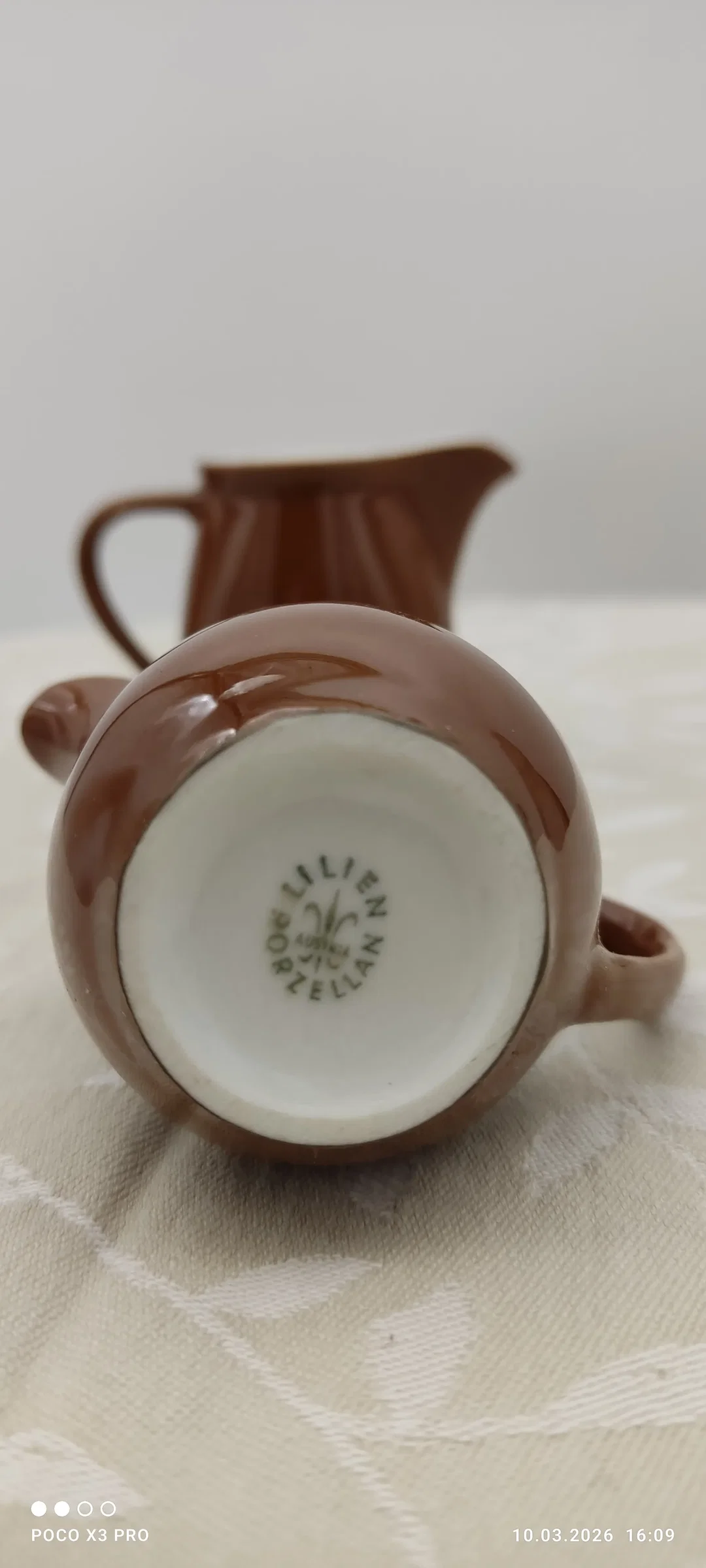 Sahnekännchen Lilien Porzellan Braun | Vintage-Schatz – Bild 6