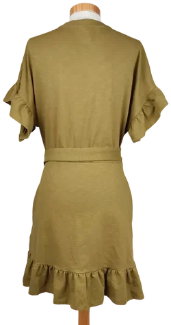 H&M Damen Midikleid, oliv - Gr. L – Vorschau 2