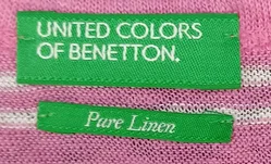 United Colors of Benetton Kindertop rosa/weiß Gr. XS/ECH – Vorschau 3