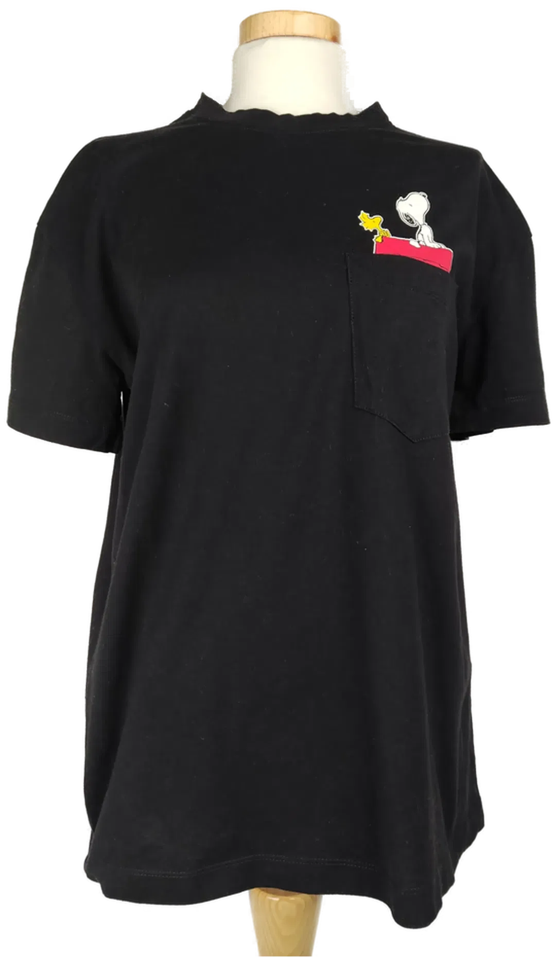 Zara Damen T-Shirt schwarz mit Peanuts-Motiv - S/36 - Bild 1