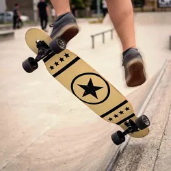 Vintage Longboard mit Sternen-Design – 96 cm Skateboard - Bild 1