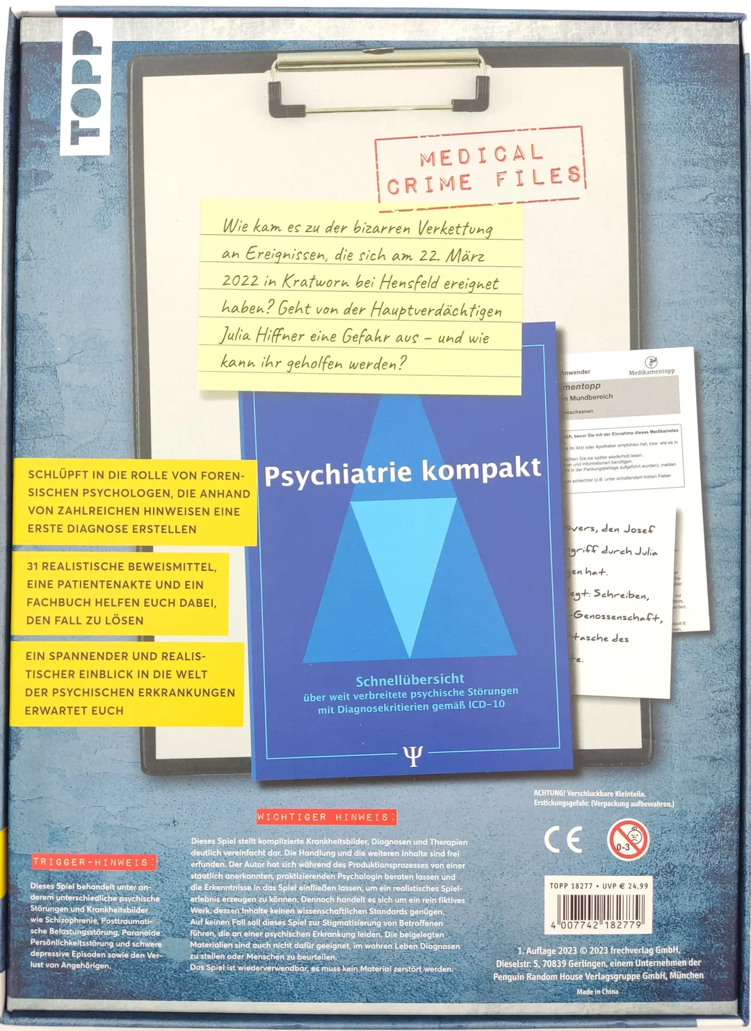 Medical Crime Files - Unter Beobachtung - Forensikspiel, Topp  – Bild 2
