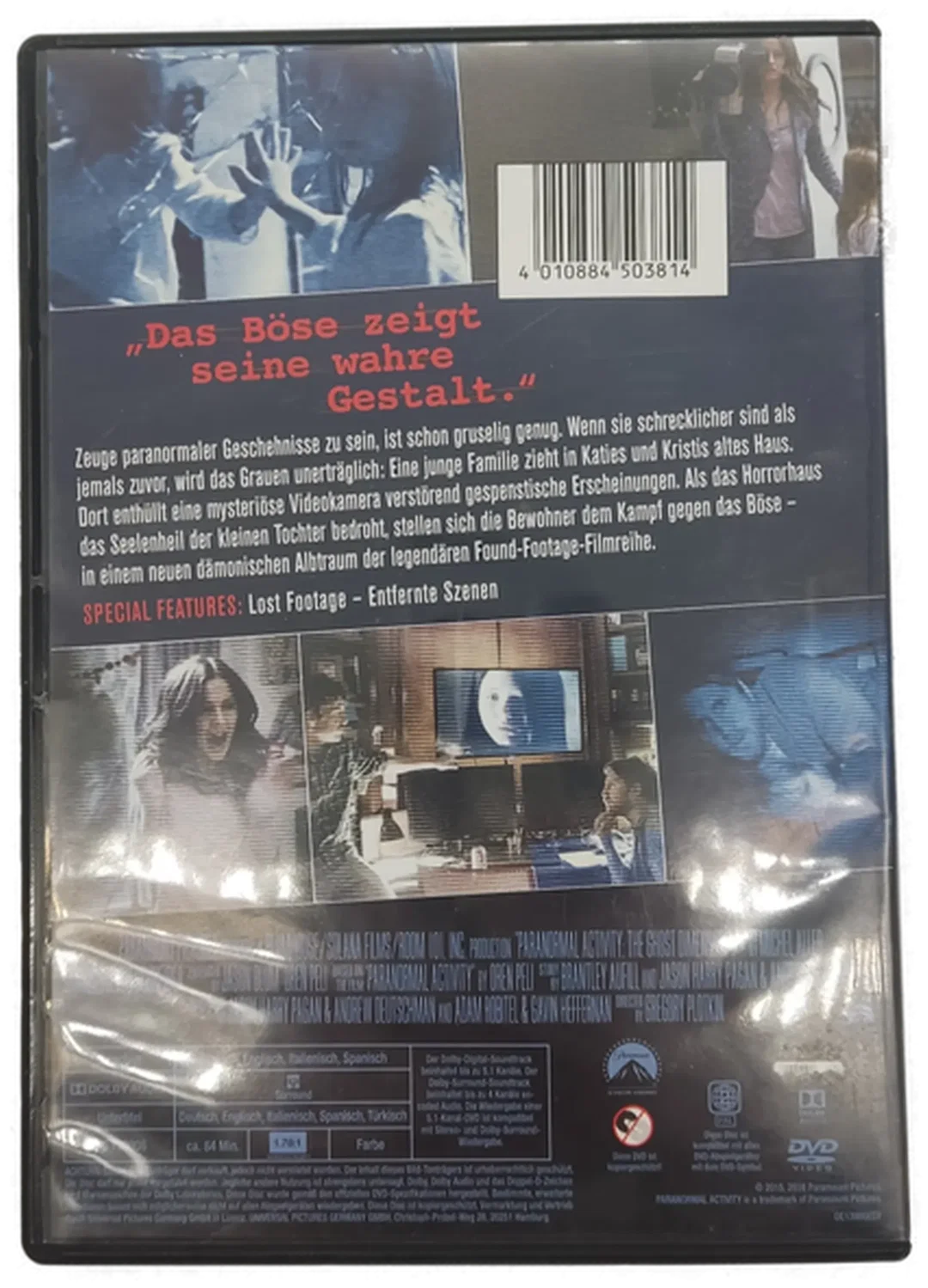 DVD "Paranormal Activity - Ghost Dimension" mit Katie Featherston und Chris J. Murray – Bild 2