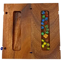 Mensch ärgere Dich nicht aus Holz mit Murmeln - Bild 4