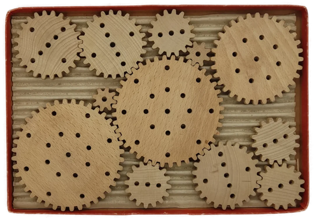 MATADOR Korbulys Vintage Baukasten aus Holz "Zahnrad-Ergänzung" – Bild 2