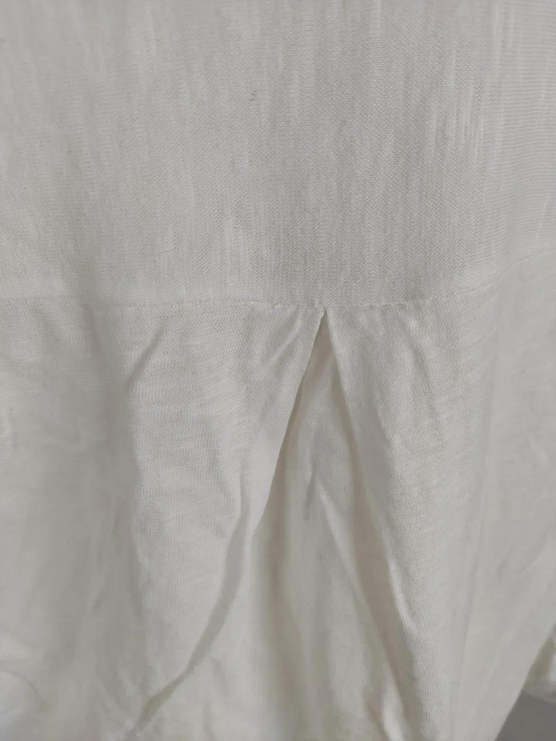 T-Shirt dreiviertelarm mit Rundhalsausschnitt, weiß mit Aufdruck, Größe 40 (geschätzt) – Bild 6