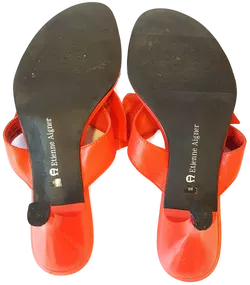 Etienne Aigner Damen Leder Pantolette, orange - Gr. 39 - Bild 3