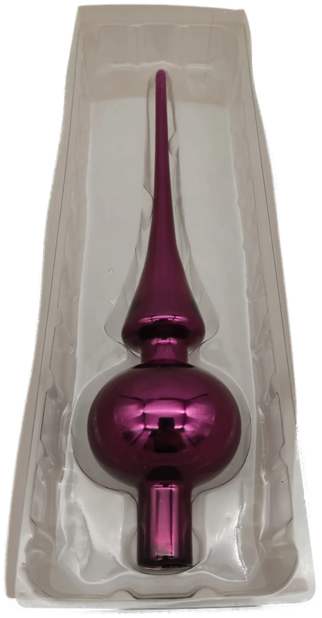 Christbaumspitze aus Glas in violett - Bild 4