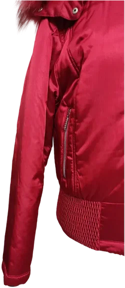 SP Kitzbühel Sportalm Vintage Damen Skijacke mit Kunstpelz rot Größe 40 - Bild 3