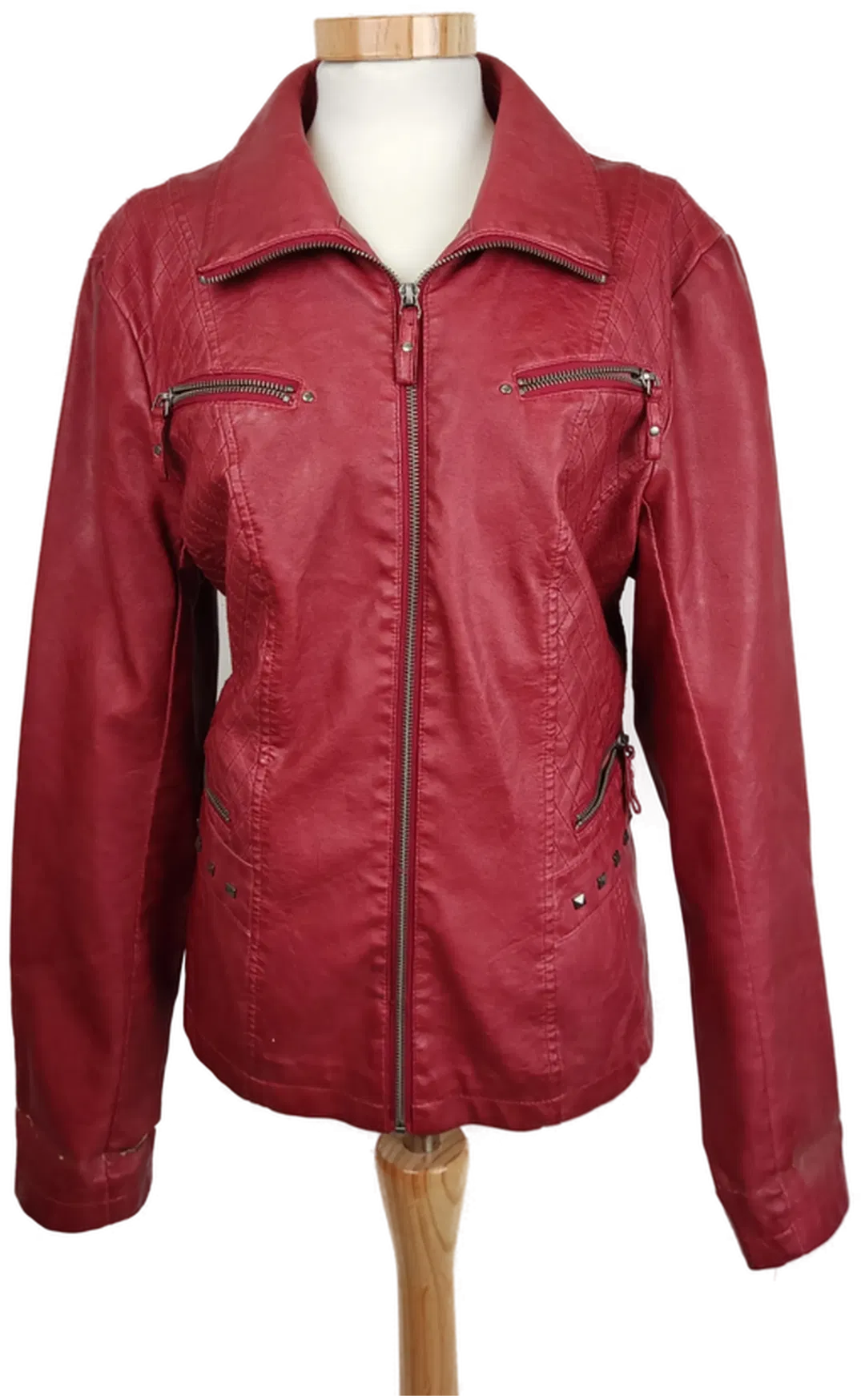 C&A Lederoptik Damen Jacke rot Gr. 42 - Bild 4