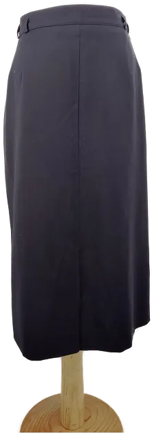 Rock mit Gummizugeinsatz, schwarz, Größe 46 - Bild 1