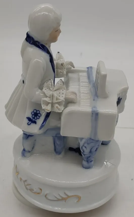 Porzellan/Keramik Spieluhr/Figur Mozart spielt Mozart "Eine kleine Nachtmusik" – Bild 6