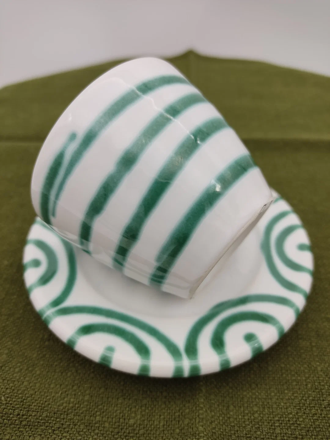 Gmundner Keramik Espresso-Set Grün Geflammt | Geschenkbox – Bild 12