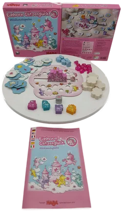 HABA Einhorn Glitzerglück Wolkenstapelei (Ab 4) | Kooperatives Stapelspiel - Bild 2